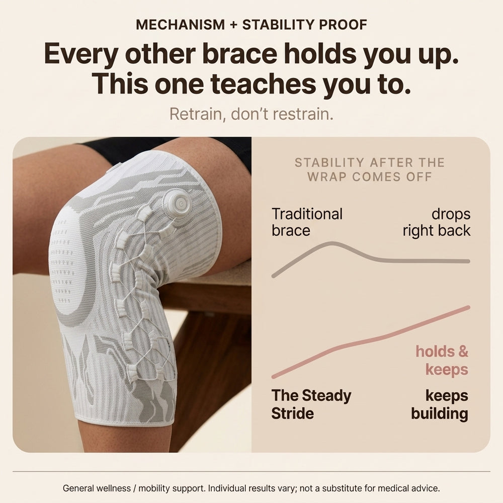 Every other brace holds you up. This one teaches you to.