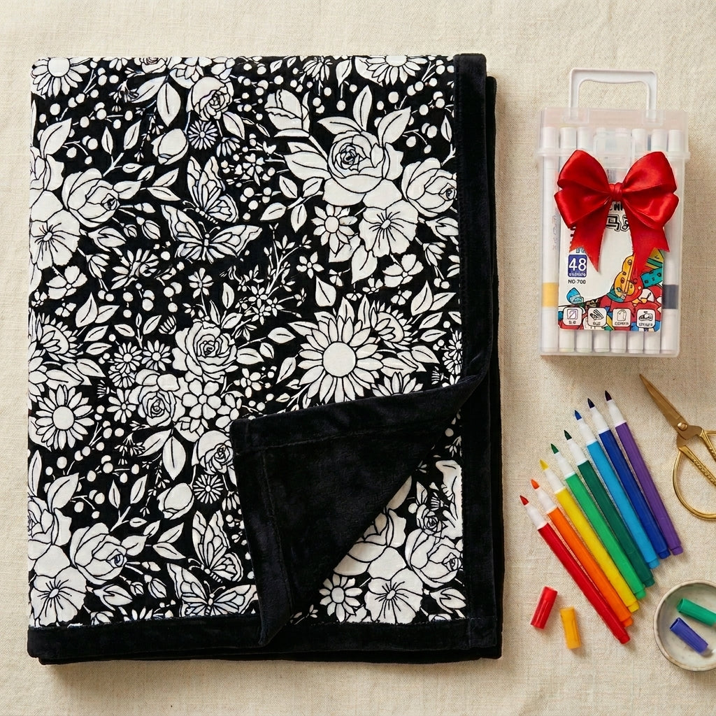 Calm Canvas Coloring Blanket