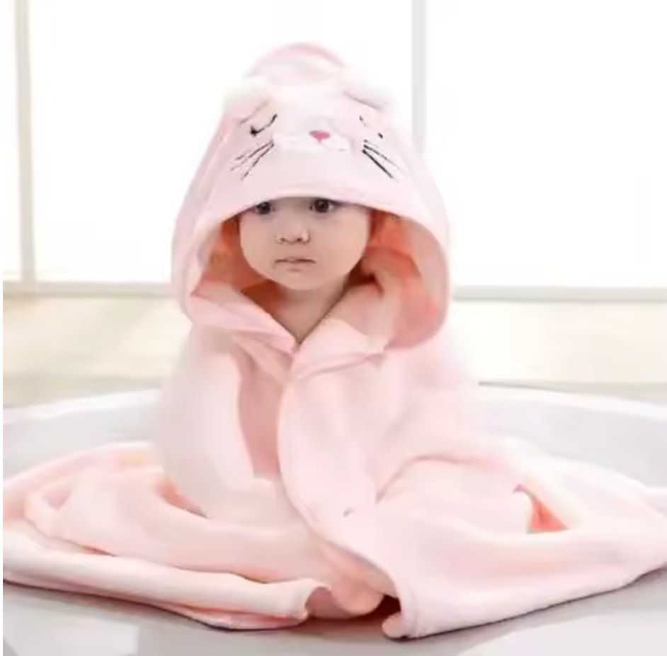 Snuggle Buddies Animal Hooded Bath Towel