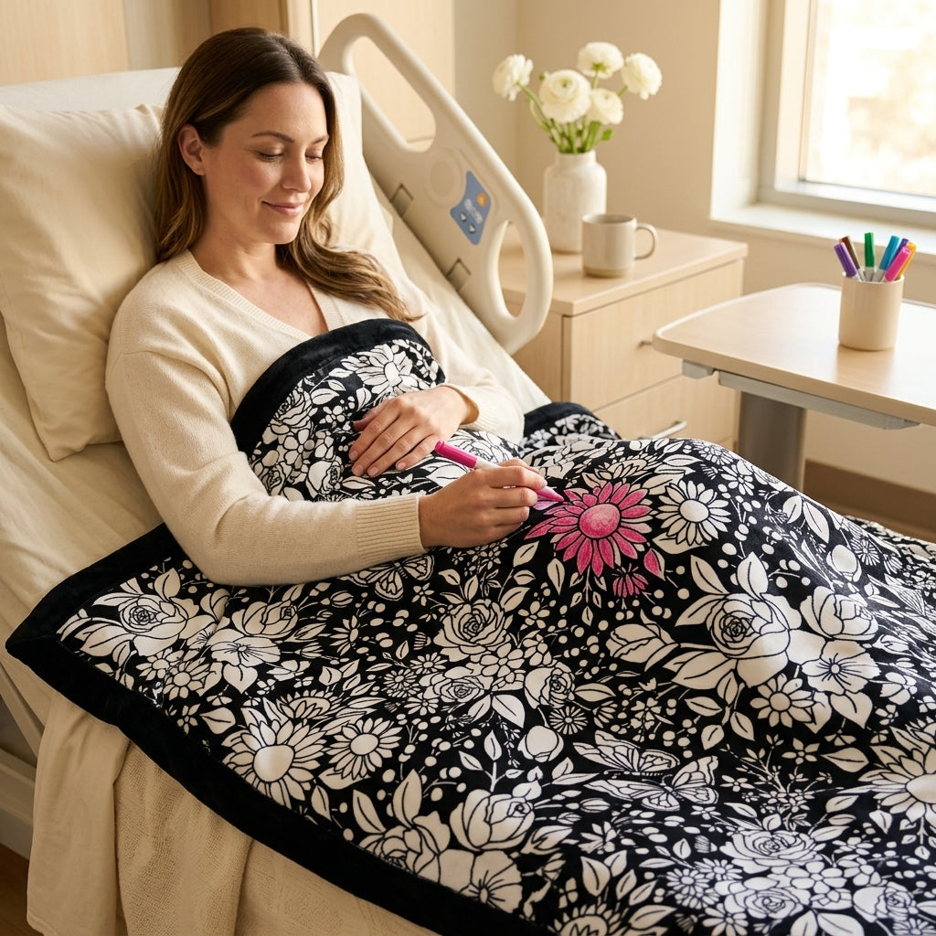 Calm Canvas Coloring Blanket