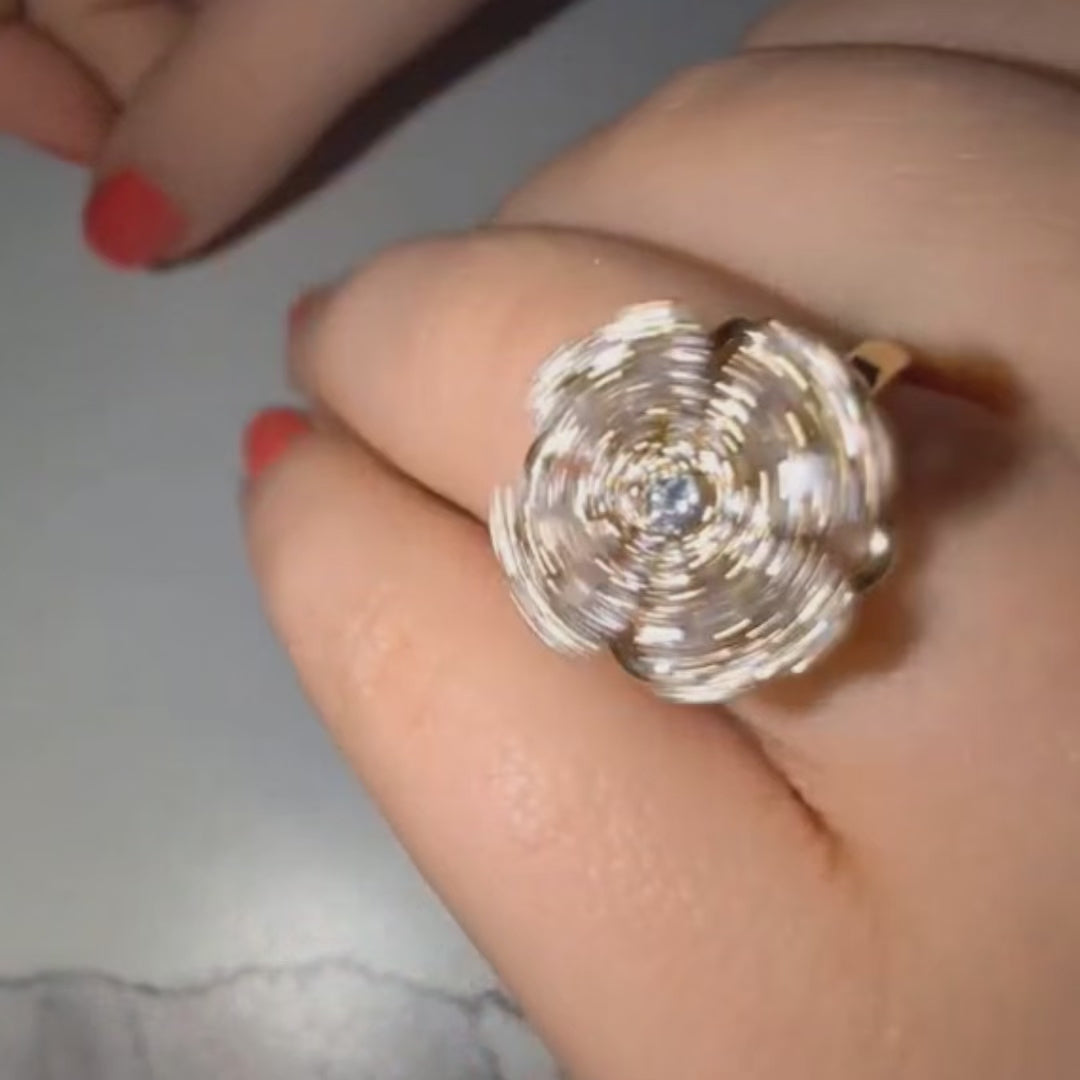 Rotating Clover Anxiety Ring
